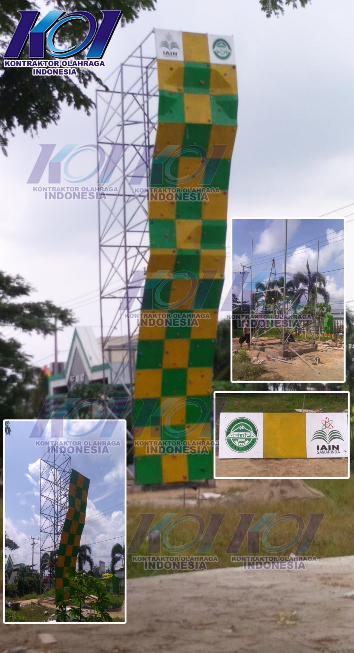 Pembuatan Wall Climbing Lead di IAIN Samarinda Kalimantan Timur Harga Murah
